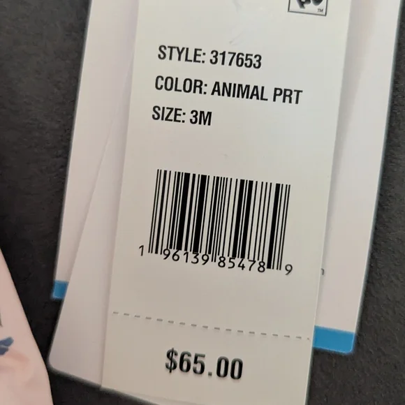 Carter's Pink Baby Snowsuit with Animal Print 6M - Picture 6 of 6